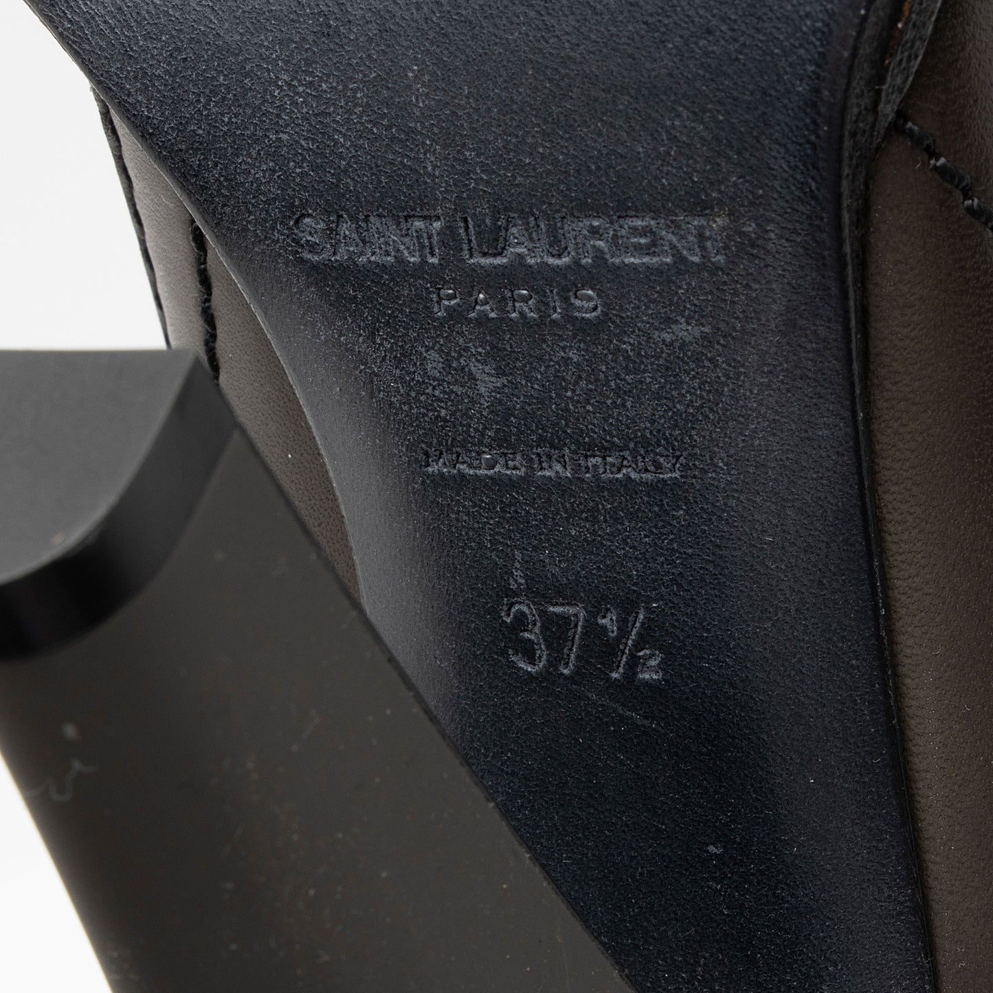 Saint Laurent Aragona Leather Kensington Knee High Boots - Size 7.5 / 37.5 hrNJAG