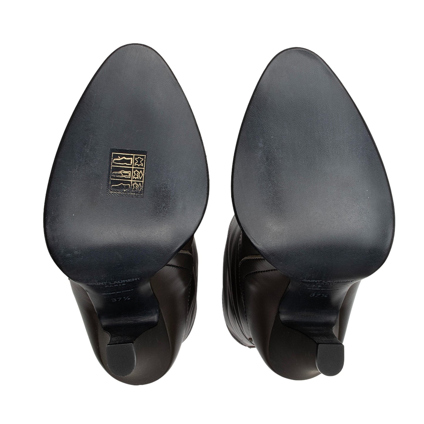 Saint Laurent Aragona Leather Kensington Knee High Boots - Size 7.5 / 37.5 hrNJAG