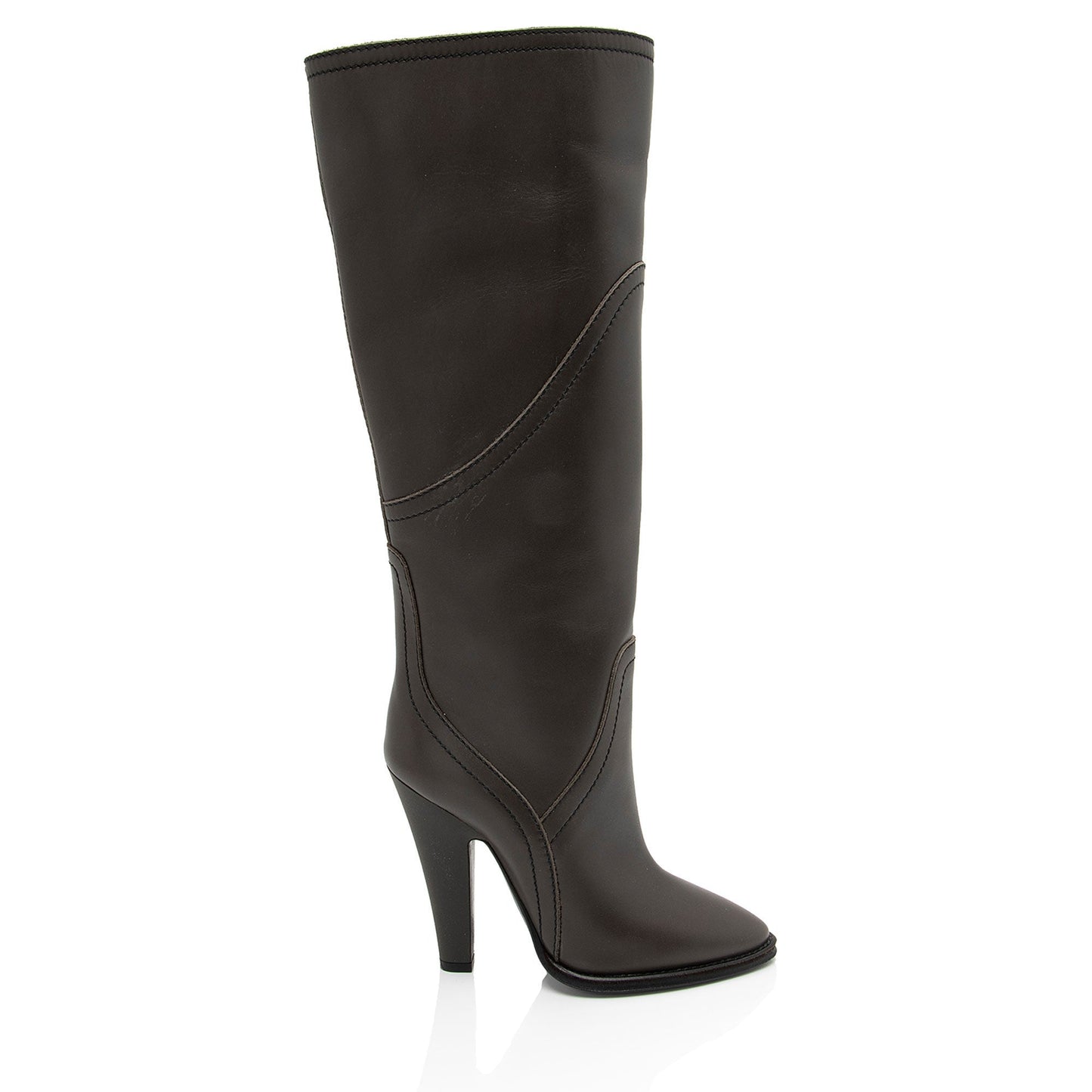 Saint Laurent Aragona Leather Kensington Knee High Boots - Size 7.5 / 37.5 hrNJAG