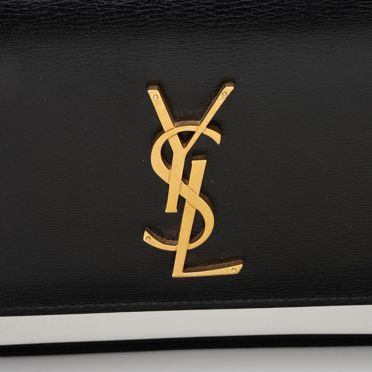 Saint Laurent Bi-Color Grained Calfskin Monogram Sunset Medium Shoulder Bag 1CzWjR
