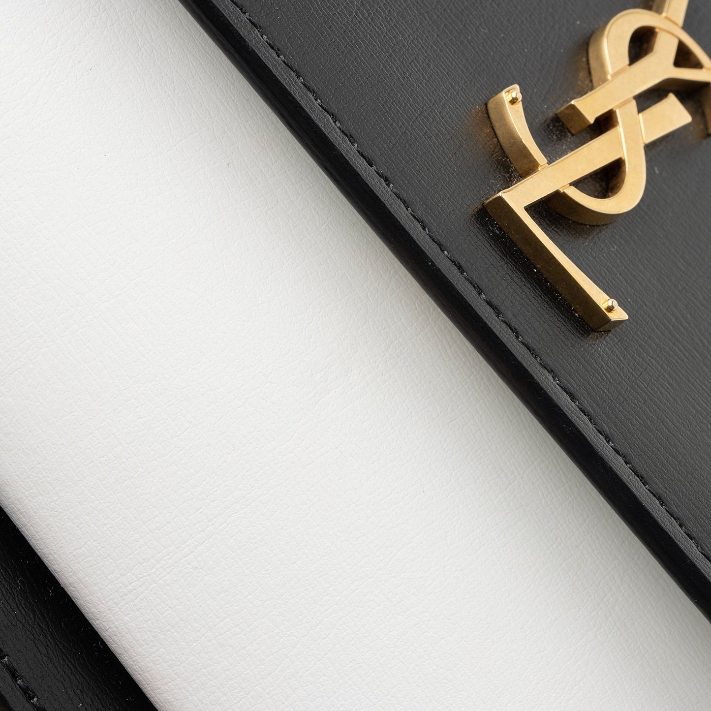 Saint Laurent Bi-Color Grained Calfskin Monogram Sunset Medium Shoulder Bag 1CzWjR