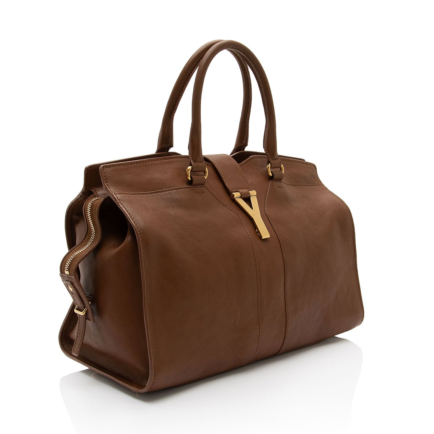 Saint Laurent Calfskin Cabas Chyc Medium Tote Ivua2g
