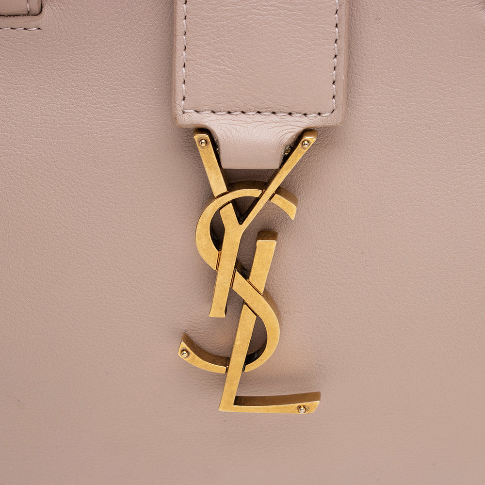 Saint Laurent Calfskin Monogram Cabas Downtown Small Satchel 16305