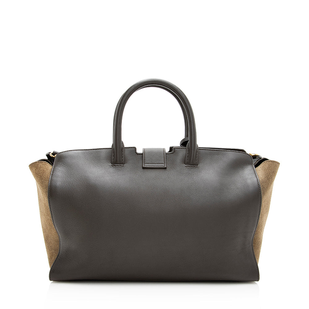 Saint Laurent Calfskin Cabas Downtown Small Satchel 19706