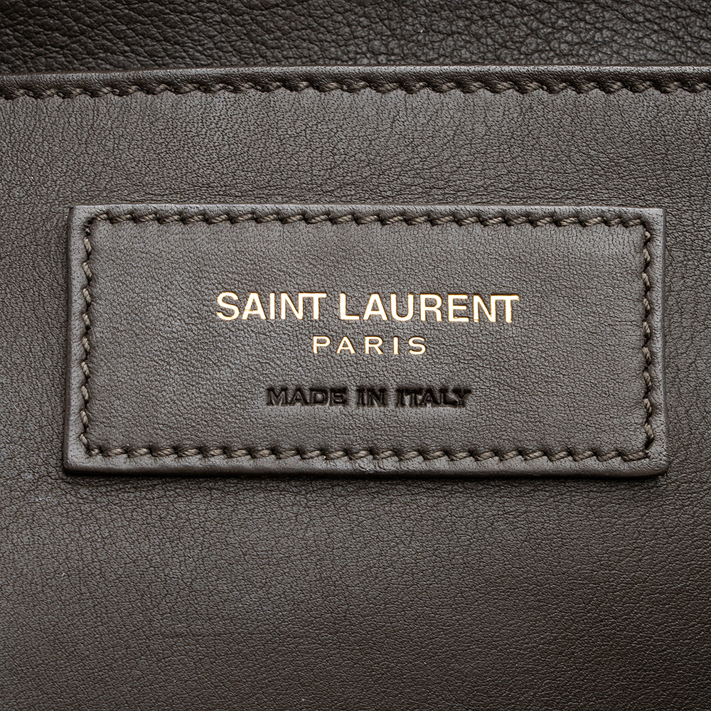 Saint Laurent Calfskin Cabas Downtown Small Satchel 19706