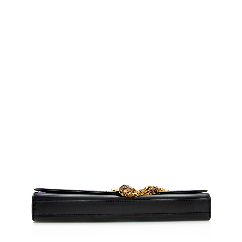 Saint Laurent Calfskin Cassandra Tassel Clutch 18666