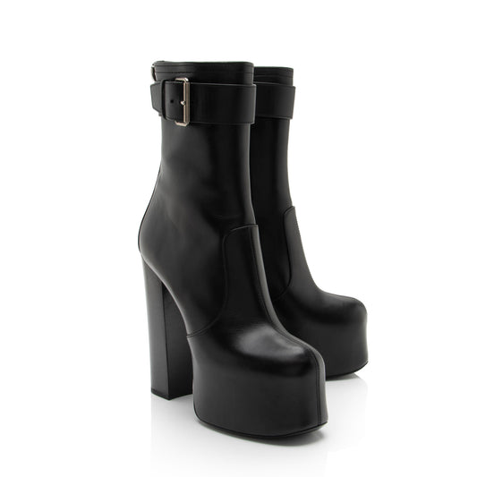 Saint Laurent Calfskin Cherry Platform Boots - Size 9 / 39 edz4VV