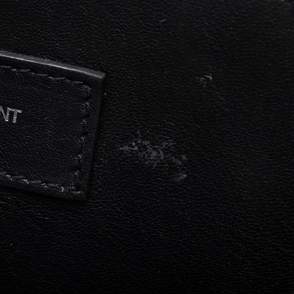 Saint Laurent Calfskin Croc Embossed West Hollywood Flap Bag 17898