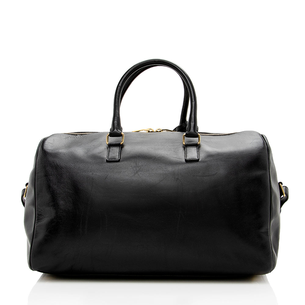 Saint Laurent Calfskin Duffle 12 Satchel 14163