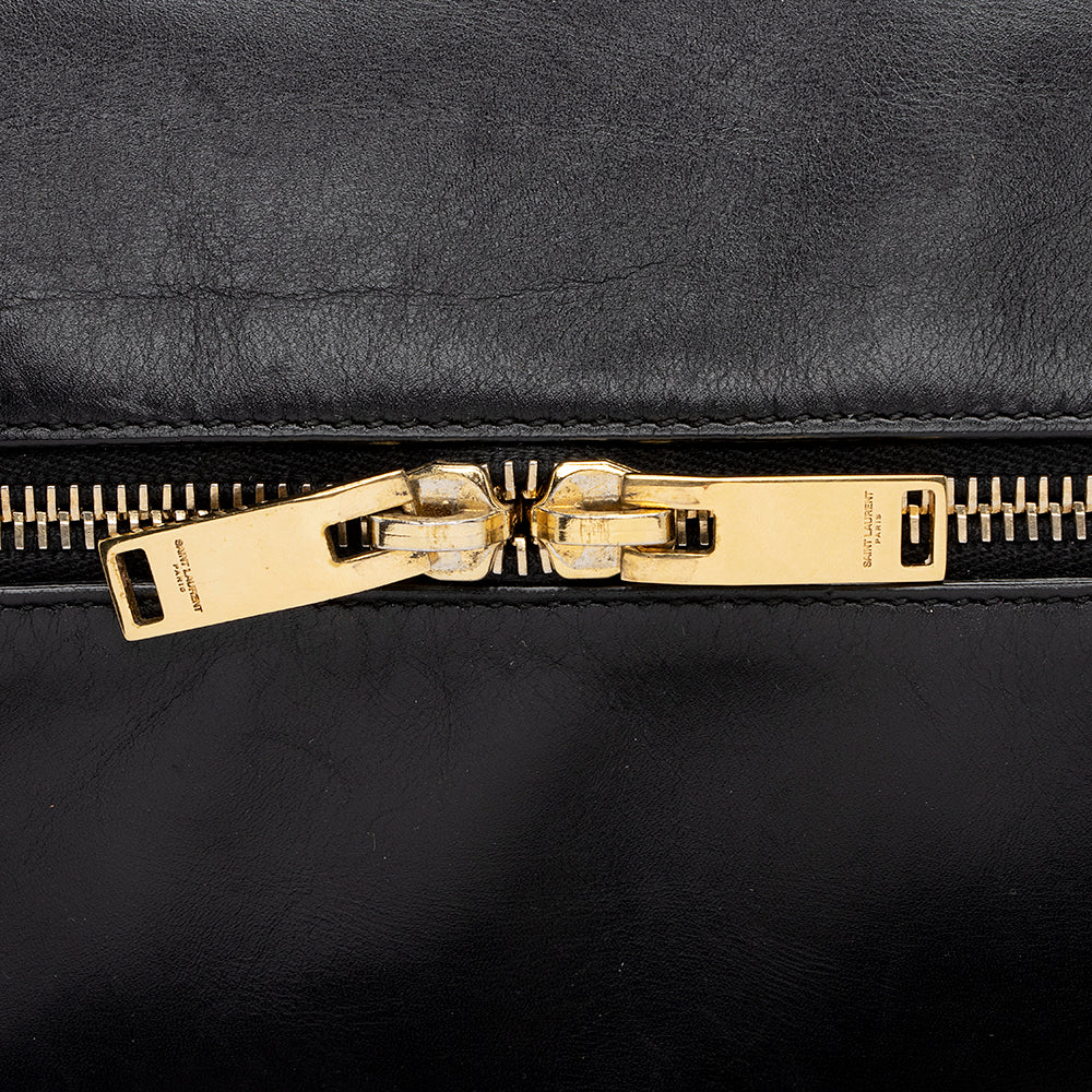 Saint Laurent Calfskin Duffle 12 Satchel 14163