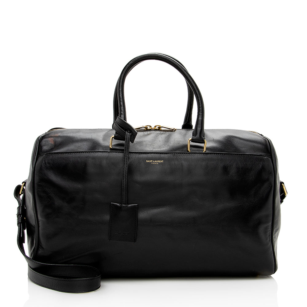 Saint Laurent Calfskin Duffle 12 Satchel 14163