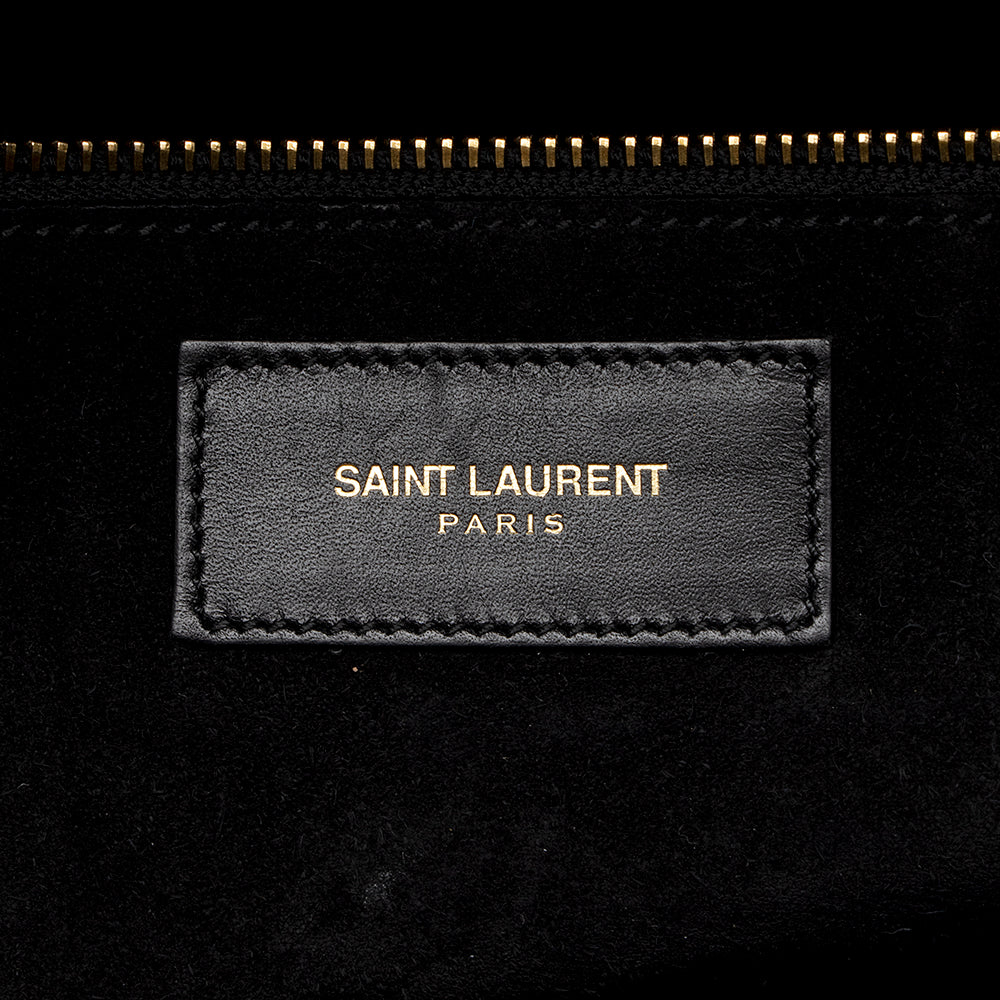 Saint Laurent Calfskin Duffle 12 Satchel 14163