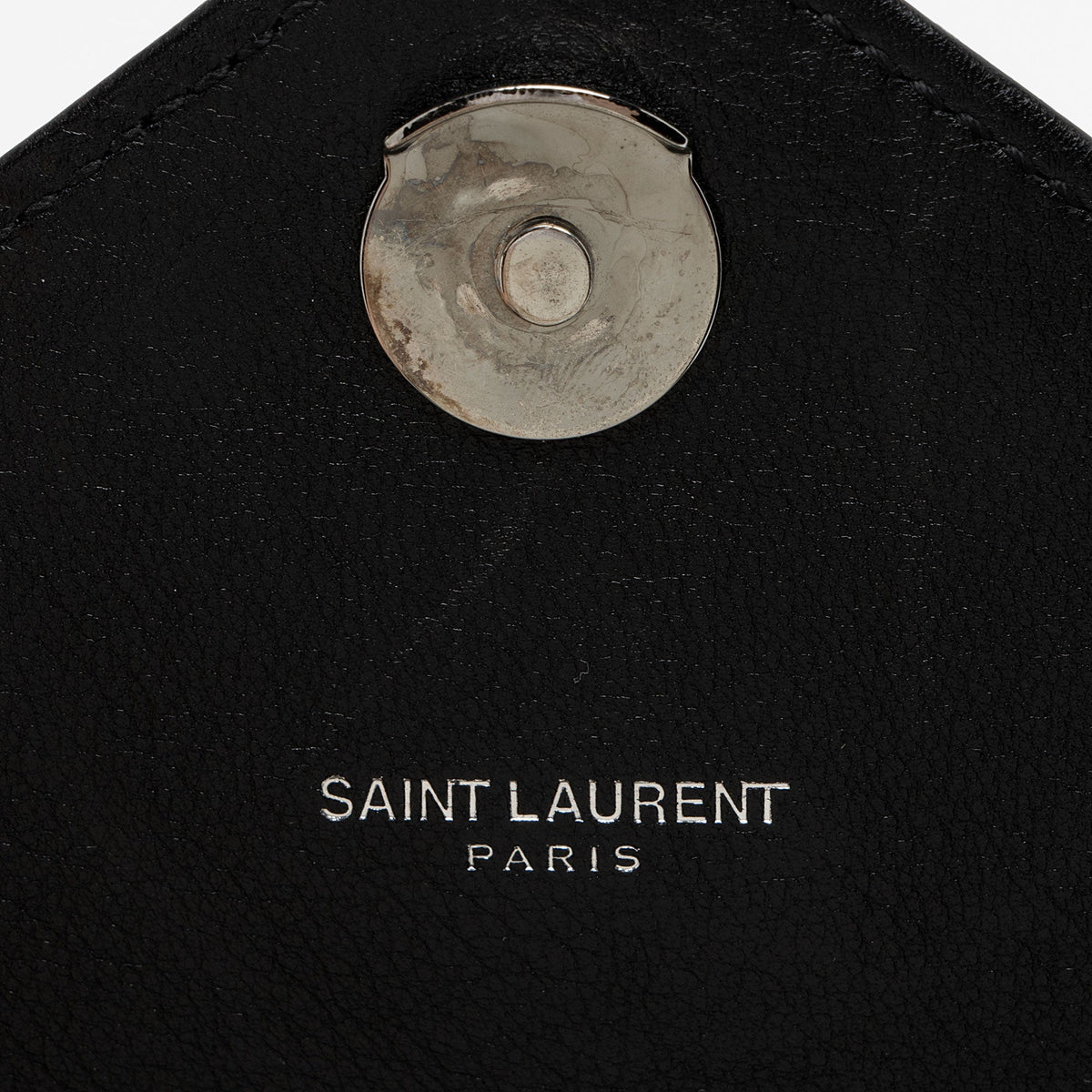 Saint Laurent Calfskin Heart Patchwork Monogram Chain Wallet jEB9si