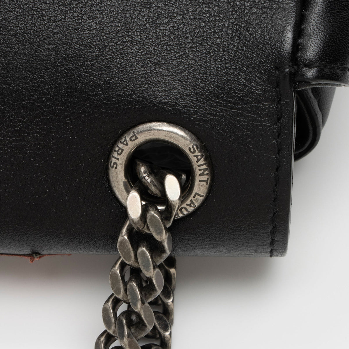 Saint Laurent Calfskin Heart Patchwork Monogram Chain Wallet jEB9si