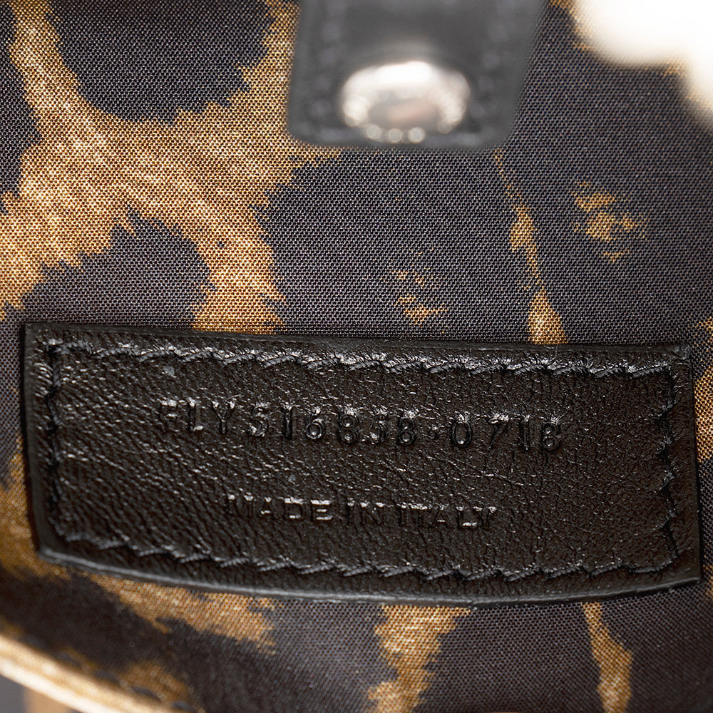 Saint Laurent Calfskin Mica Medium Hat Box Bag 19830