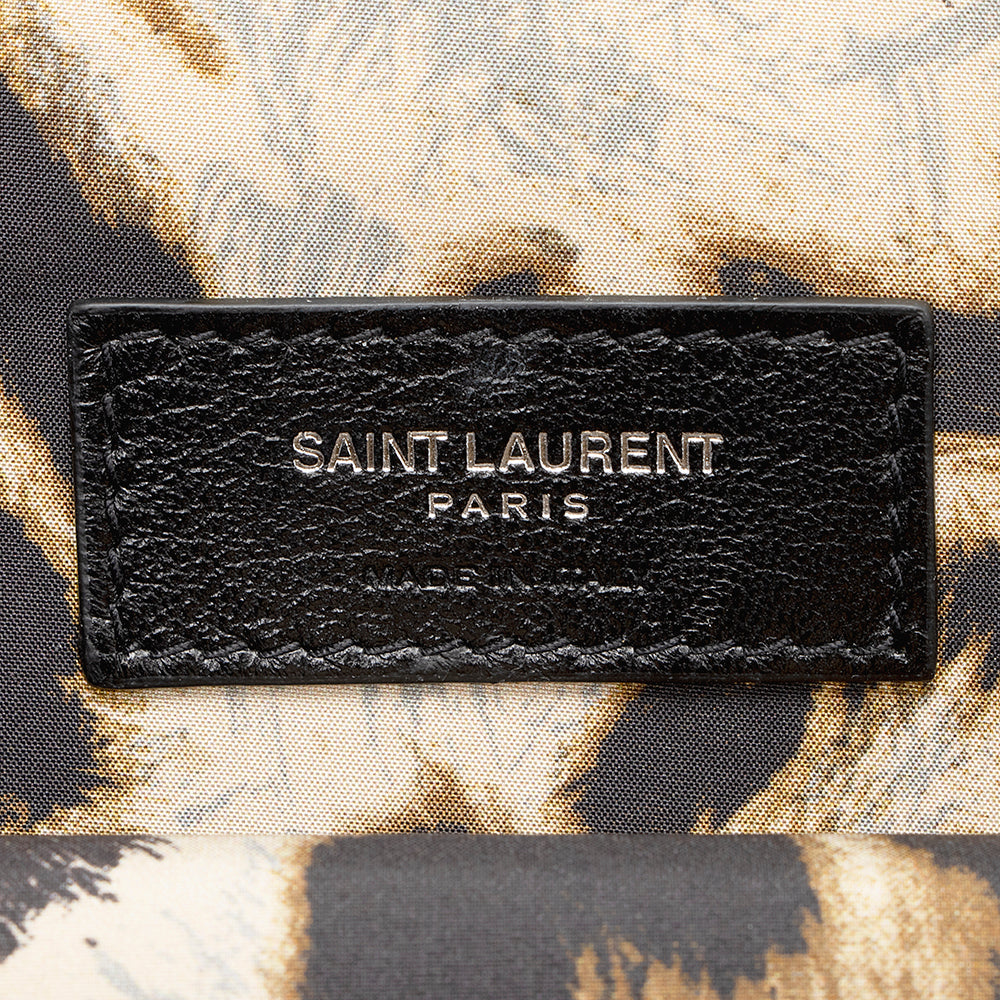 Saint Laurent Calfskin Mica Medium Hat Box Bag 19830