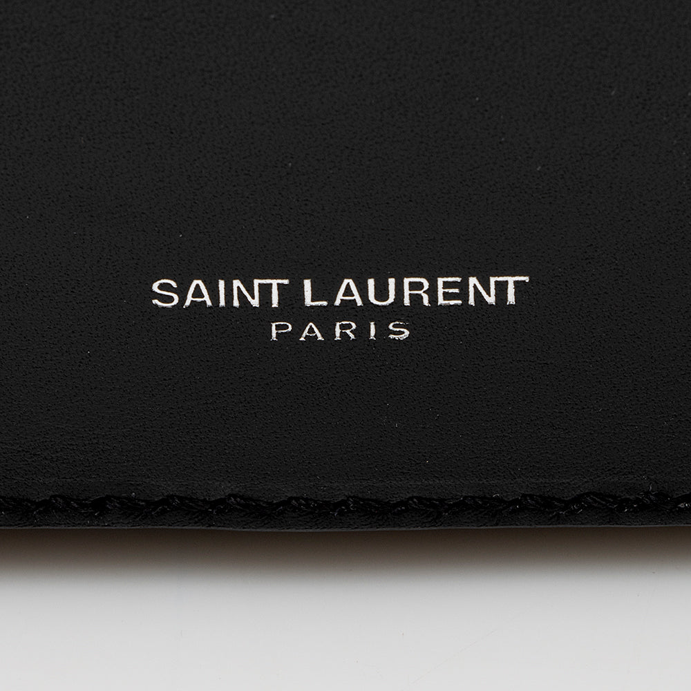 Saint Laurent Calfskin Mica Medium Hat Box Bag 19830