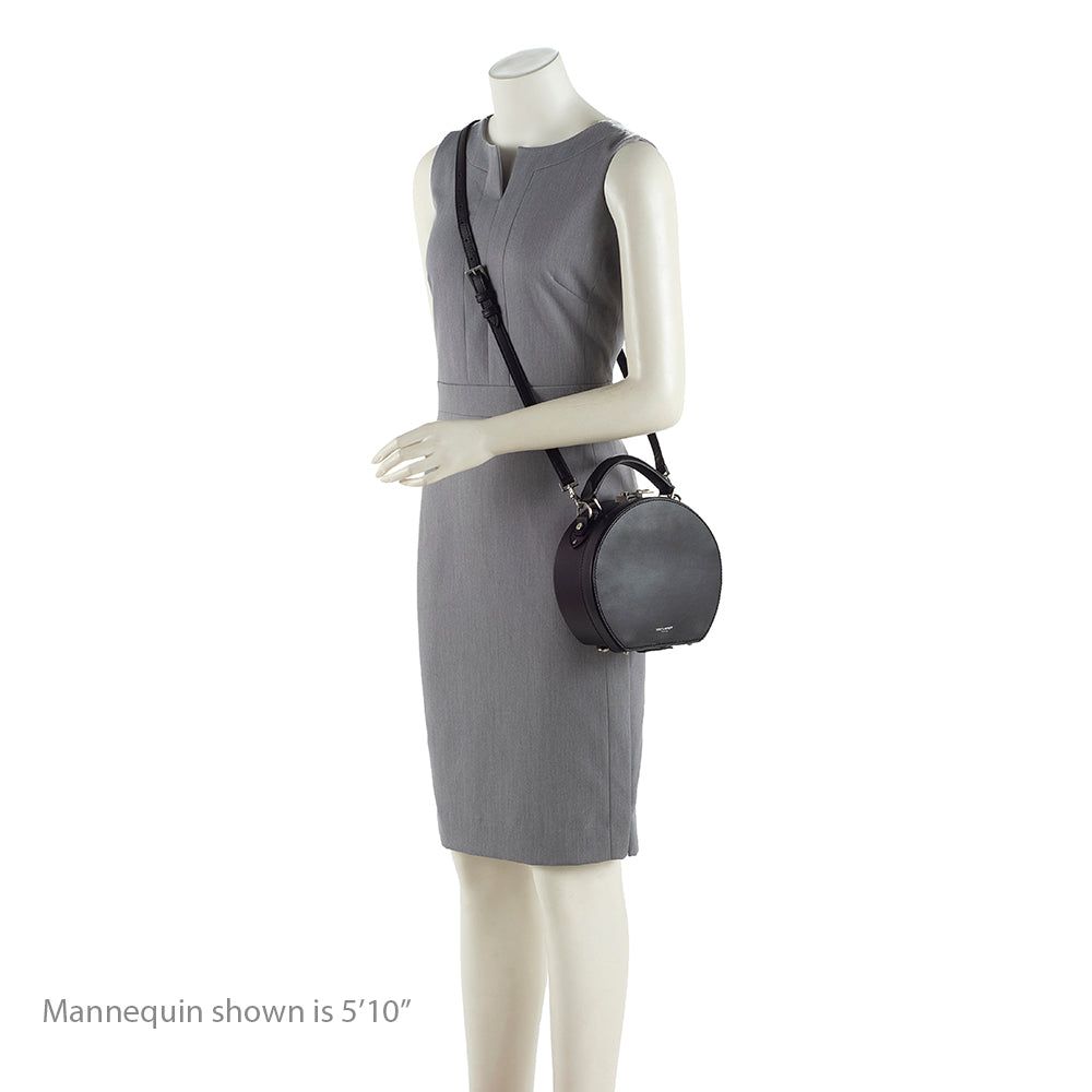 Saint Laurent Calfskin Mica Medium Hat Box Bag 19830