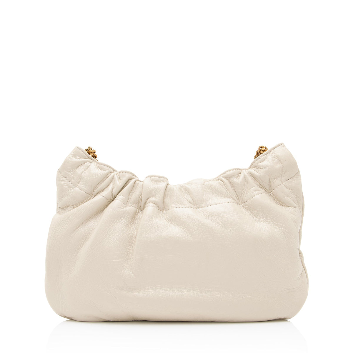 Saint Laurent Calfskin Monogram Pacpac Ruched Chain Hobo vWA46Q