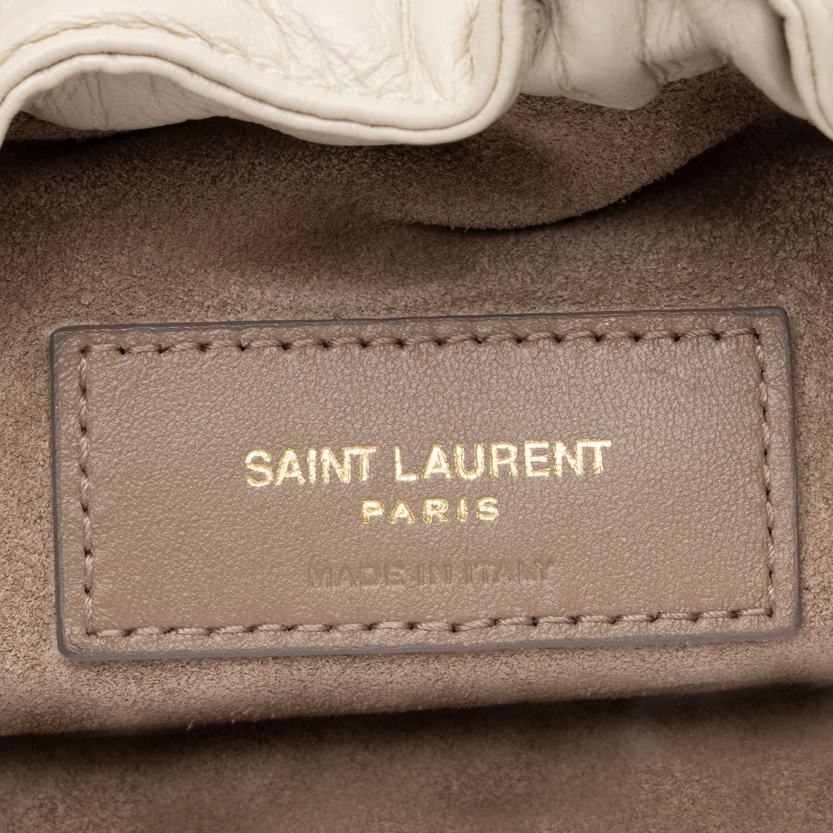 Saint Laurent Calfskin Monogram Pacpac Ruched Chain Hobo vWA46Q