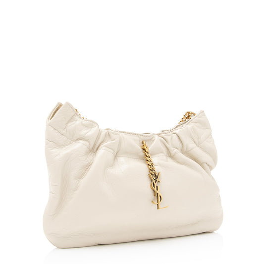 Saint Laurent Calfskin Monogram Pacpac Ruched Chain Hobo vWA46Q