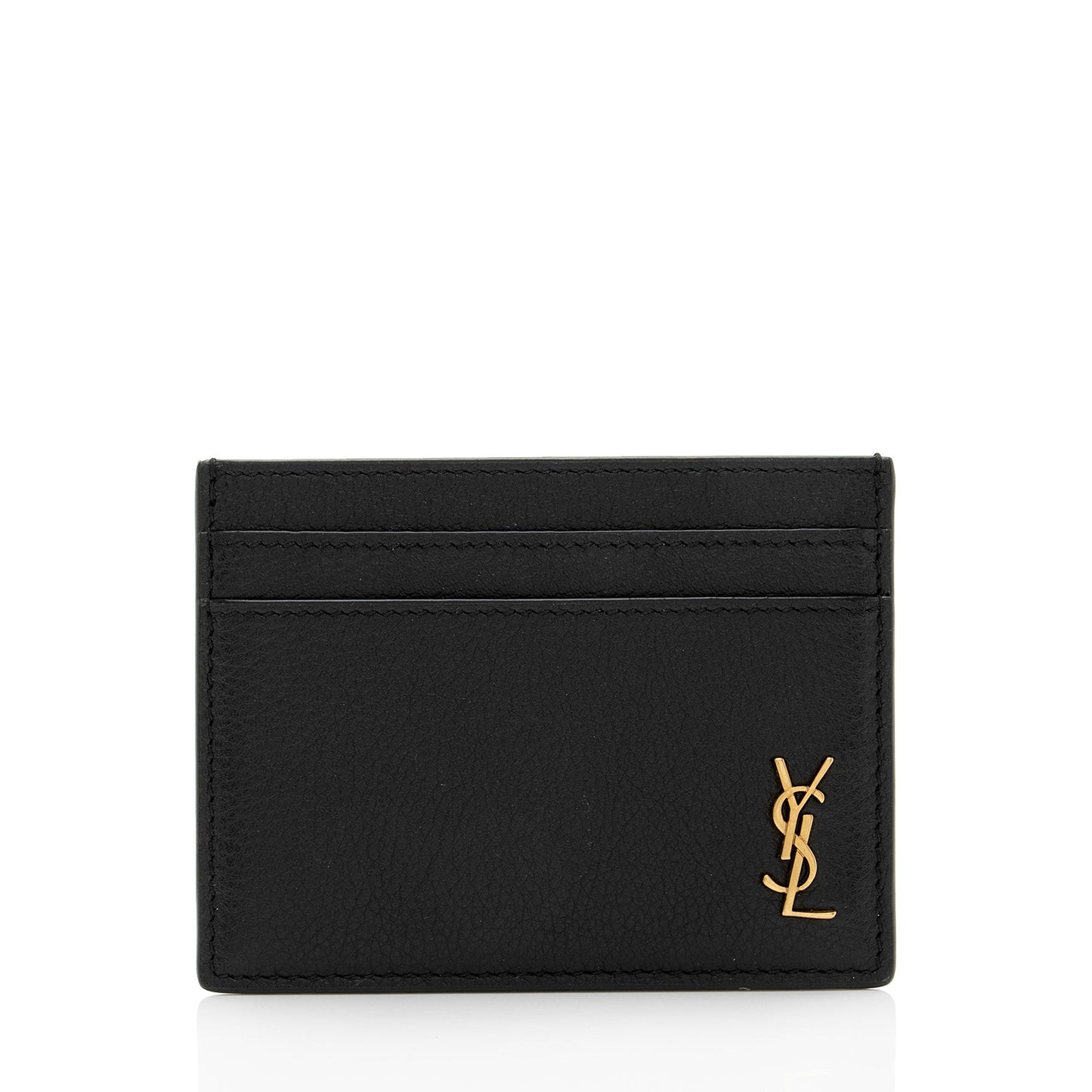 Saint Laurent Calfskin Monogram Tiny Cassandre Card Case XxCMHH