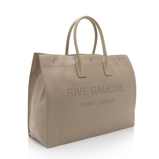 Saint Laurent Calfskin Rive Gauche Large Tote Dugo0W