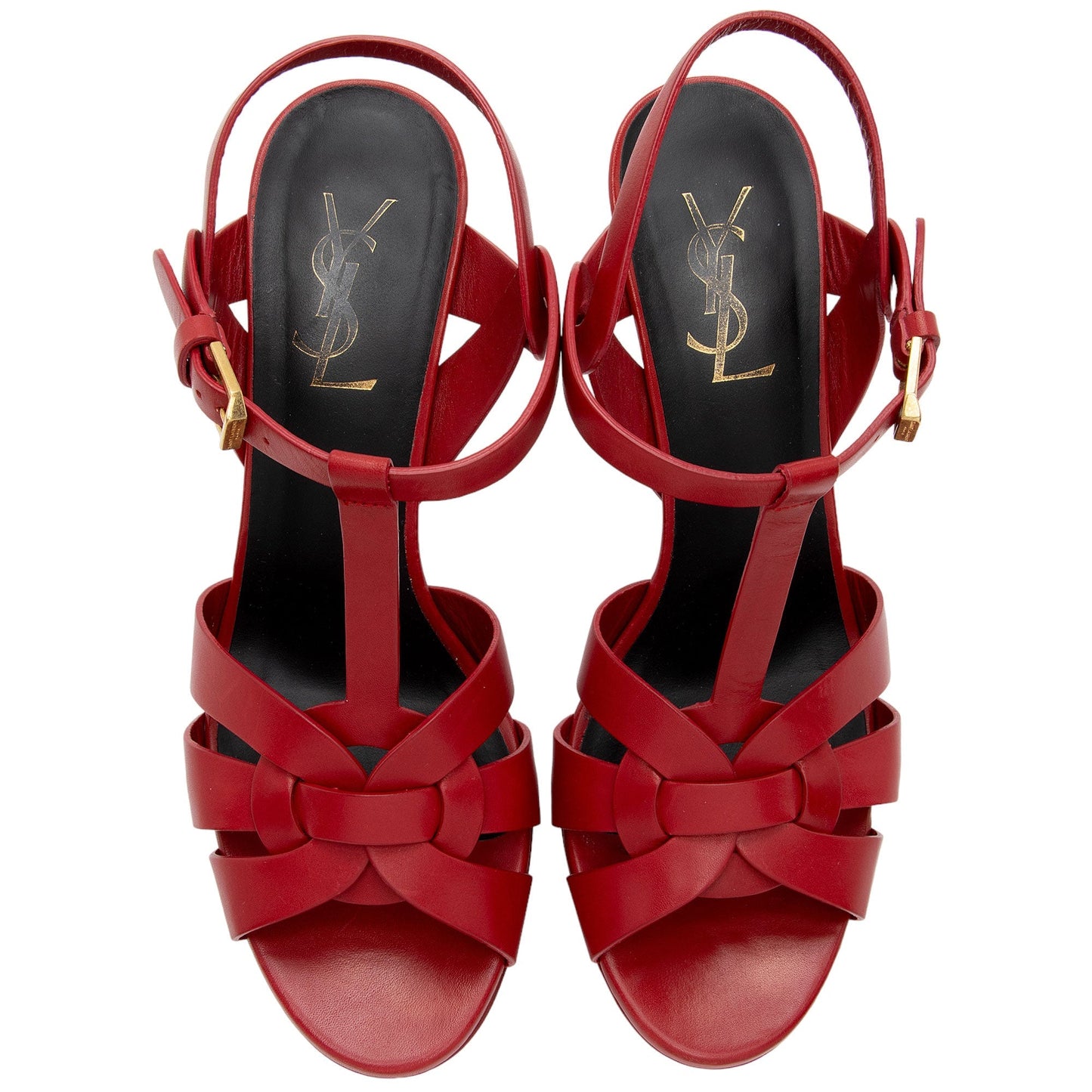 Saint Laurent Calfskin Tribute Platform Sandals - Size 7.5 / 37.5 Dp3zwW