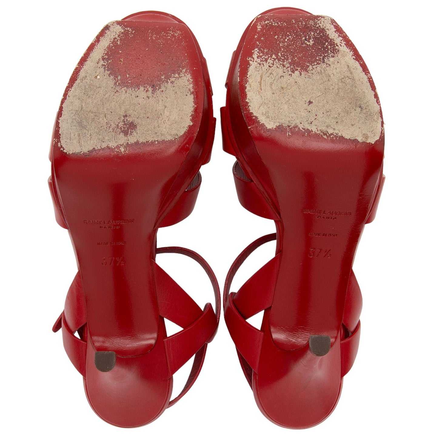 Saint Laurent Calfskin Tribute Platform Sandals - Size 7.5 / 37.5 Dp3zwW