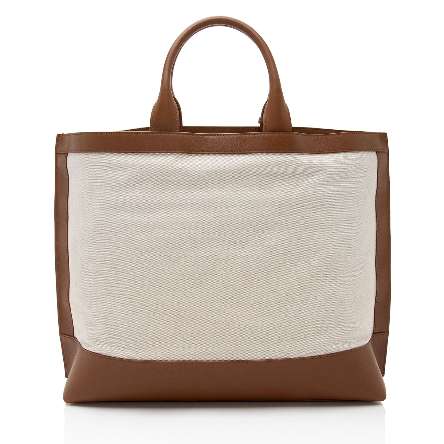 Saint Laurent Linen Calfskin Cabas Tote hnokNy