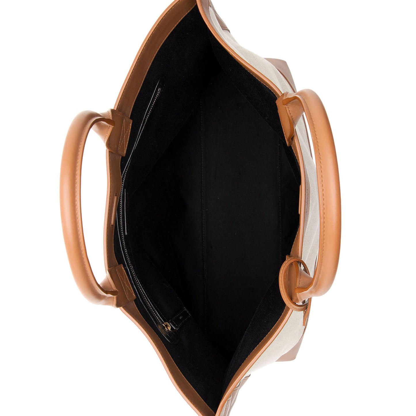 Saint Laurent Linen Calfskin Cabas Tote hnokNy