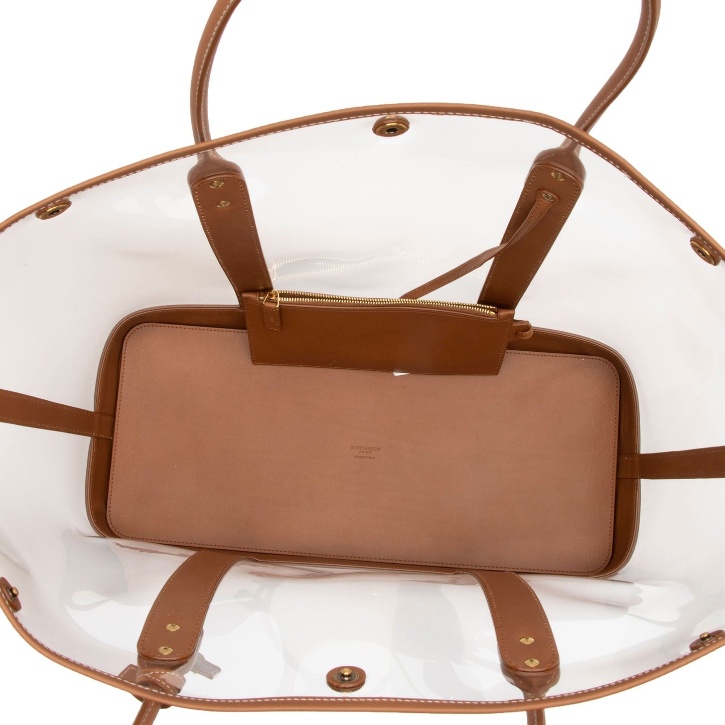 Saint Laurent Calfskin Vinyl Cabas Tote wgVvKm