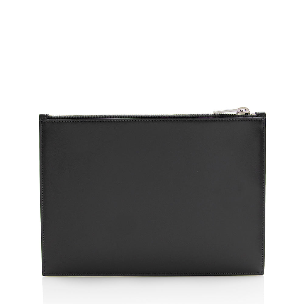 Saint Laurent Calfskin Zip Pouch 22031