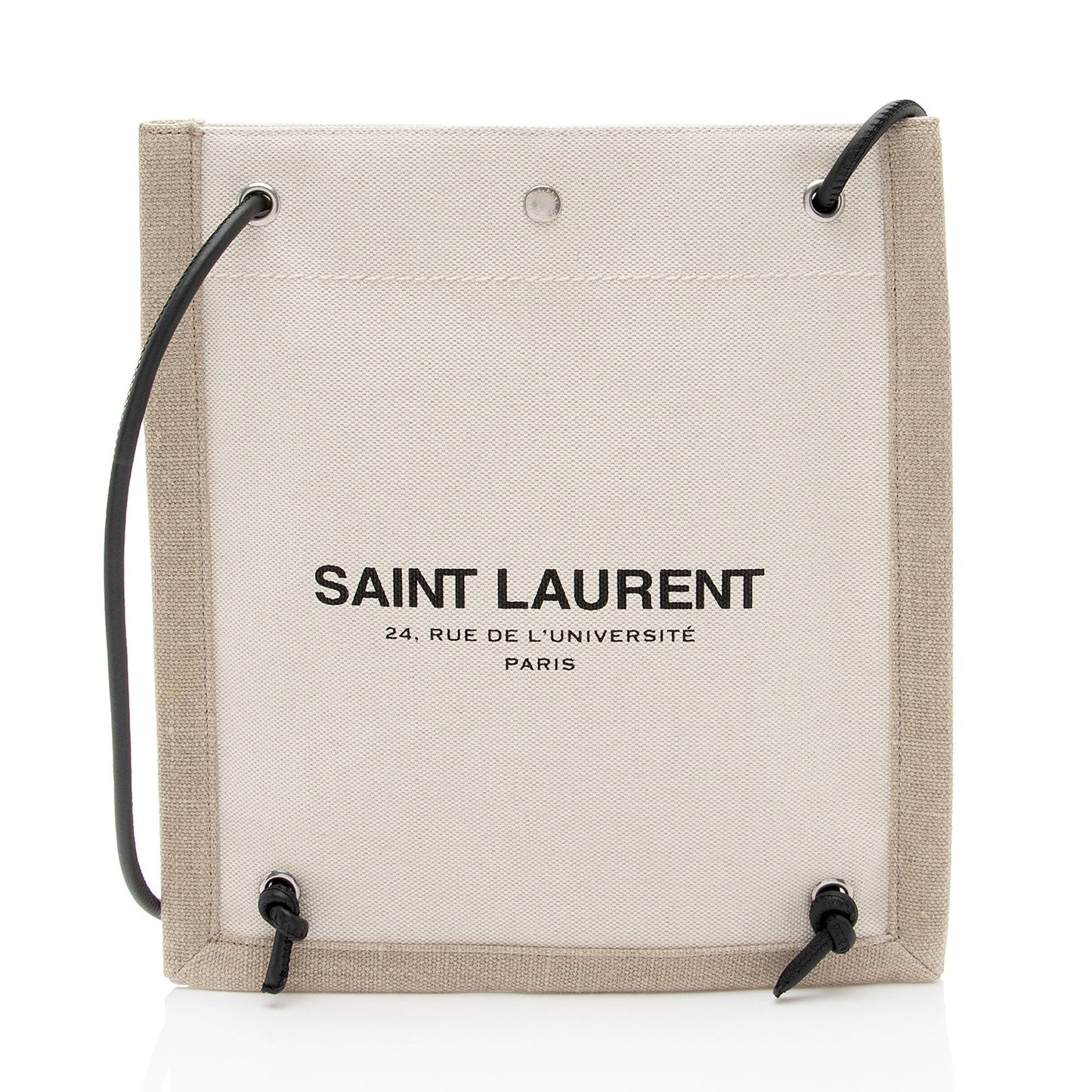 Saint Laurent Canvas Calfskin Rive Gauche Backpack Upp8zK