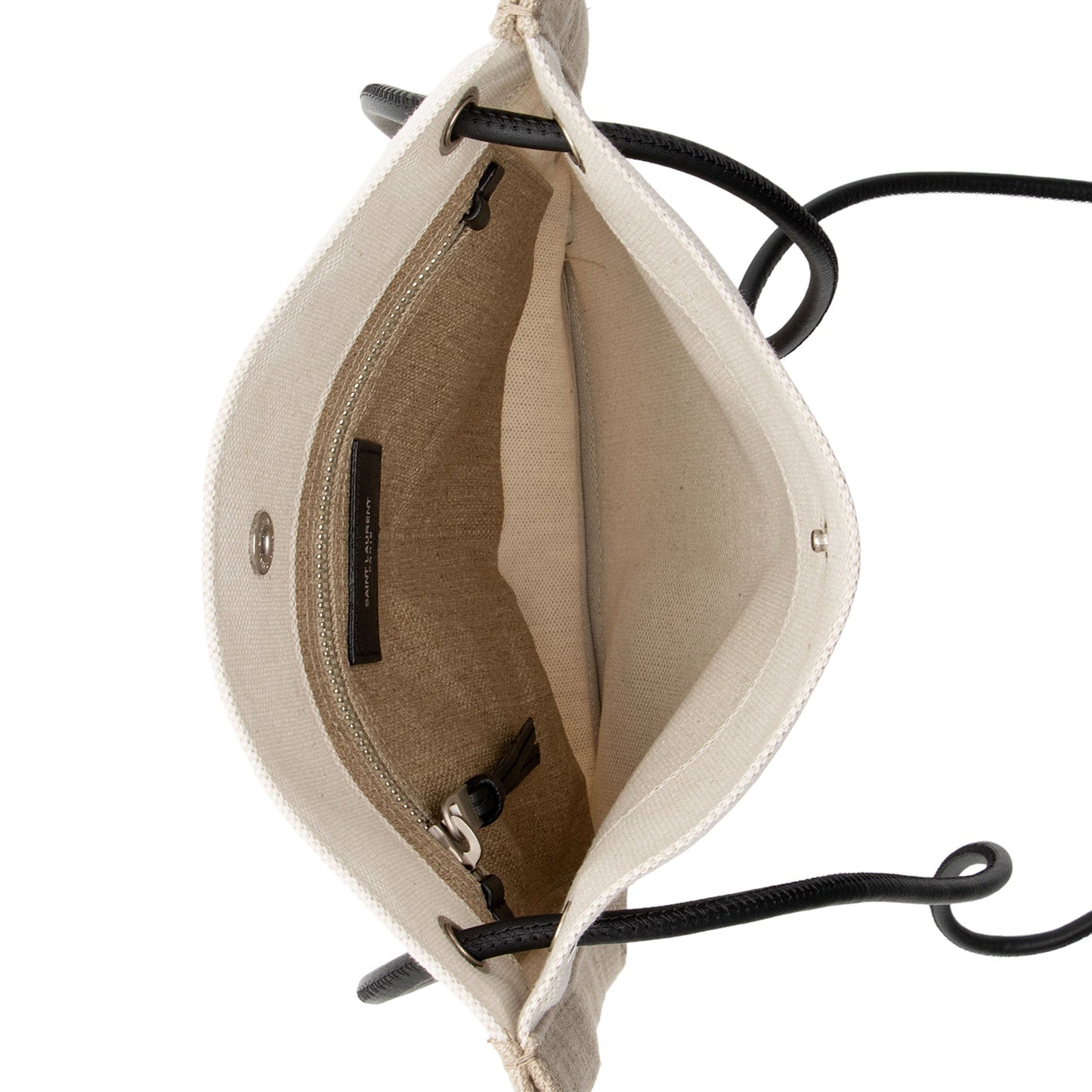 Saint Laurent Canvas Calfskin Rive Gauche Backpack Upp8zK