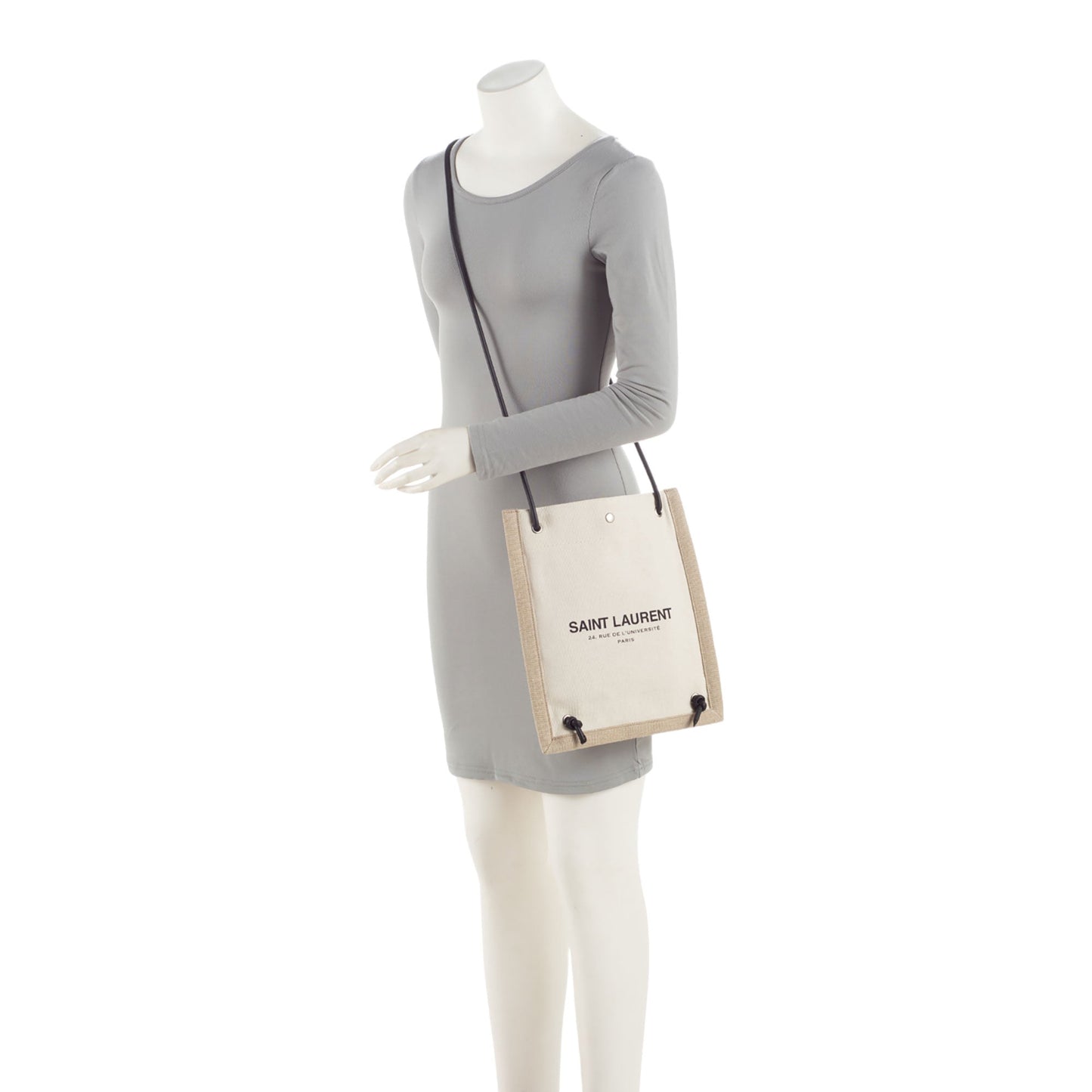 Saint Laurent Canvas Calfskin Rive Gauche Backpack Upp8zK