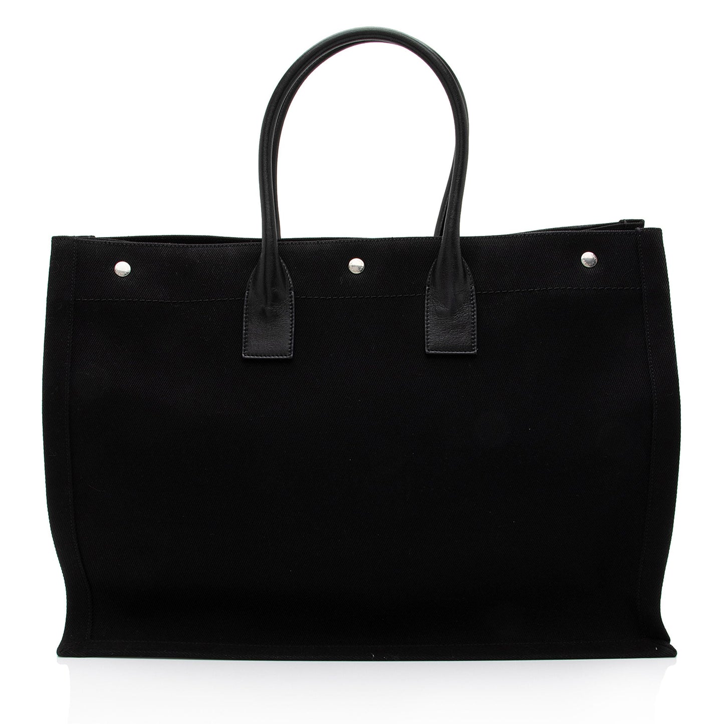 Saint Laurent Canvas Calfskin Rive Gauche Large Tote PjHcZm