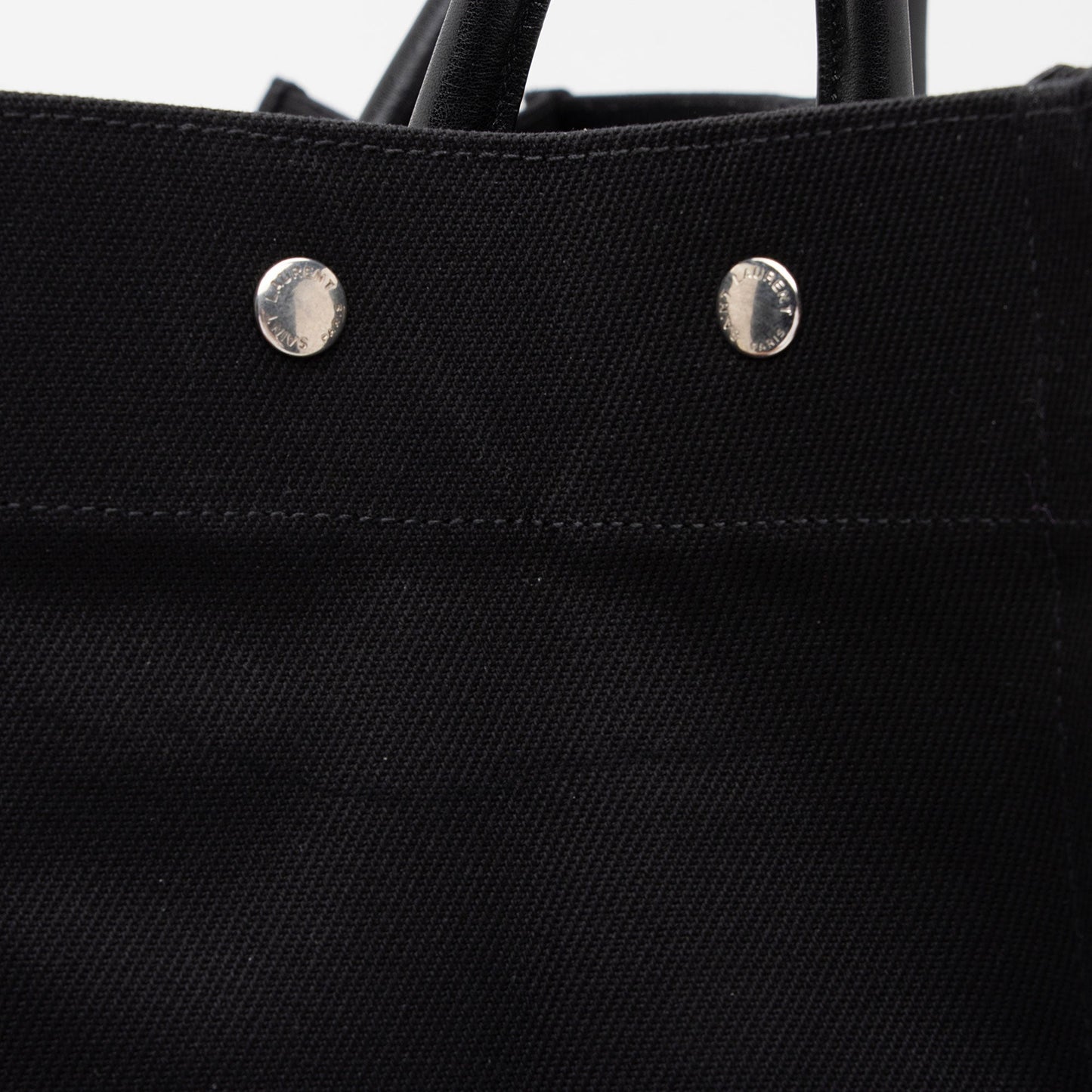 Saint Laurent Canvas Calfskin Rive Gauche Large Tote PjHcZm