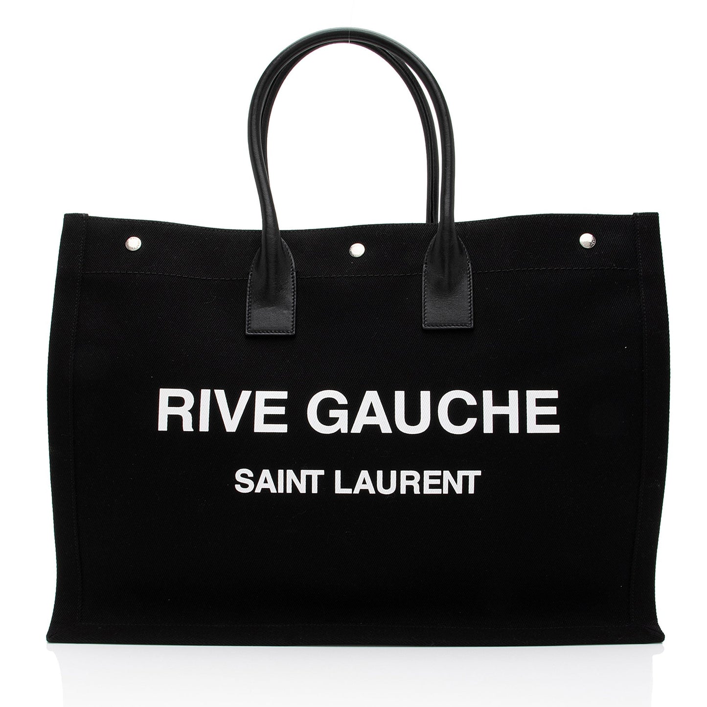 Saint Laurent Canvas Calfskin Rive Gauche Large Tote PjHcZm