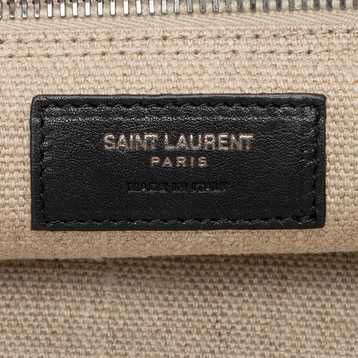 Saint Laurent Canvas Calfskin Rive Gauche Large Tote 3A04Tk