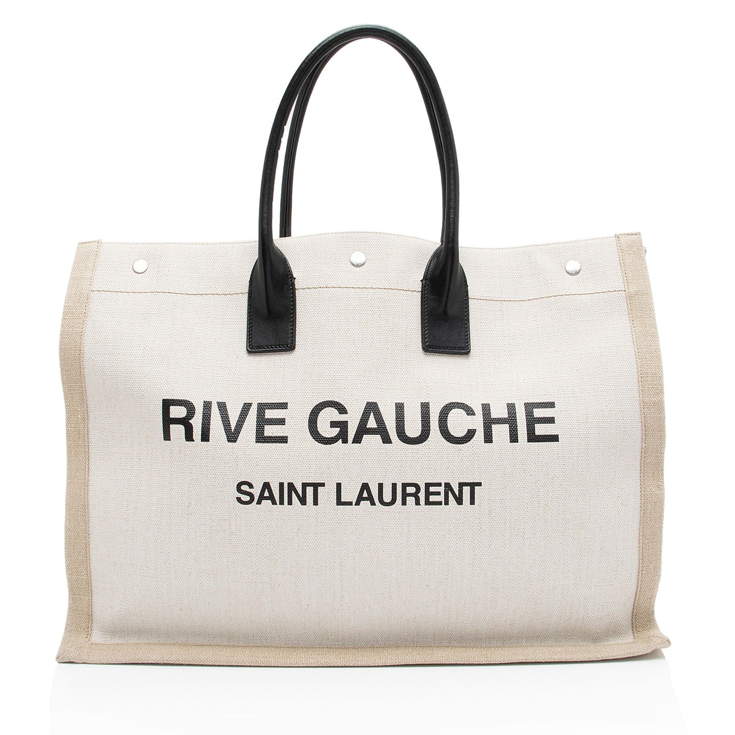 Saint Laurent Canvas Calfskin Rive Gauche Large Tote v2S0Rd