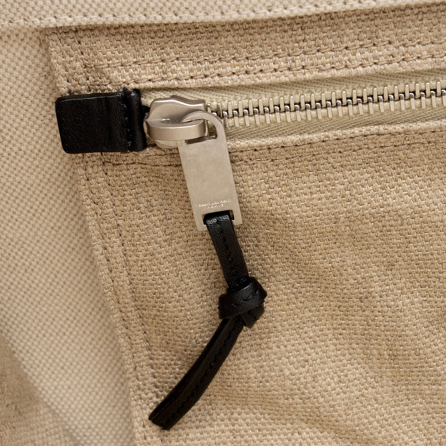 Saint Laurent Canvas Calfskin Rive Gauche Small Tote zATjuK