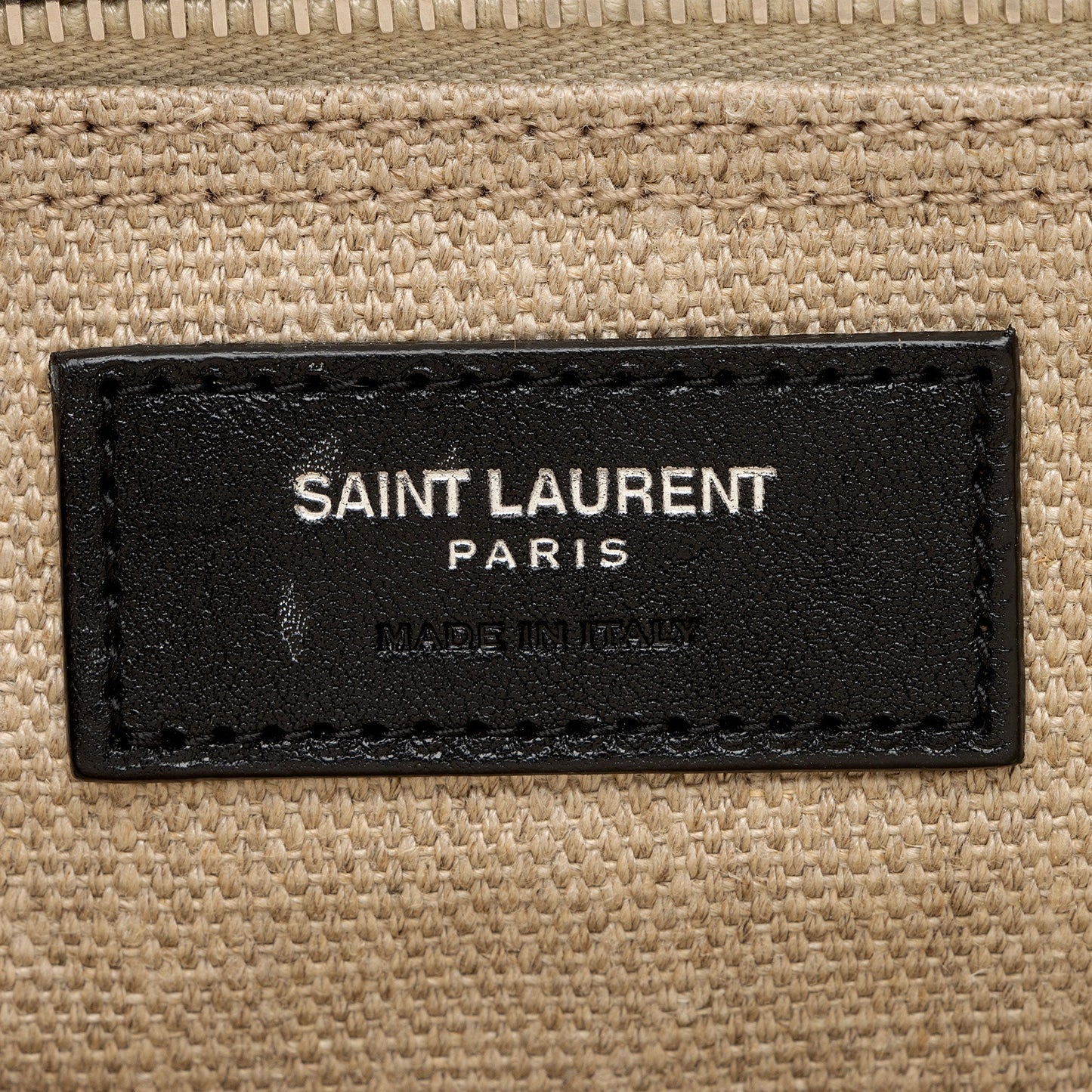 Saint Laurent Canvas Calfskin Rive Gauche Small Tote zATjuK