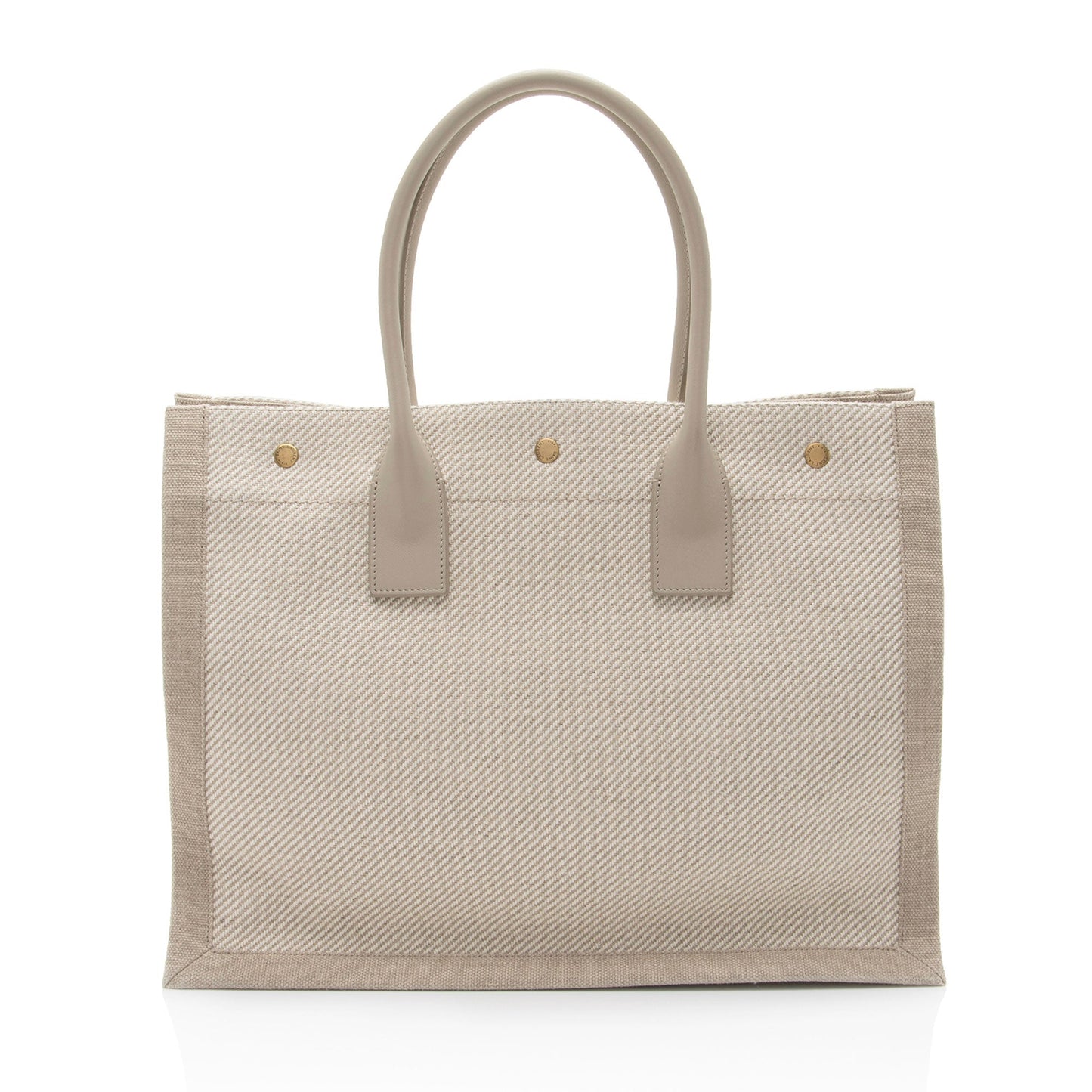 Saint Laurent Canvas Calfskin Rive Gauche Small Tote UbHsVK