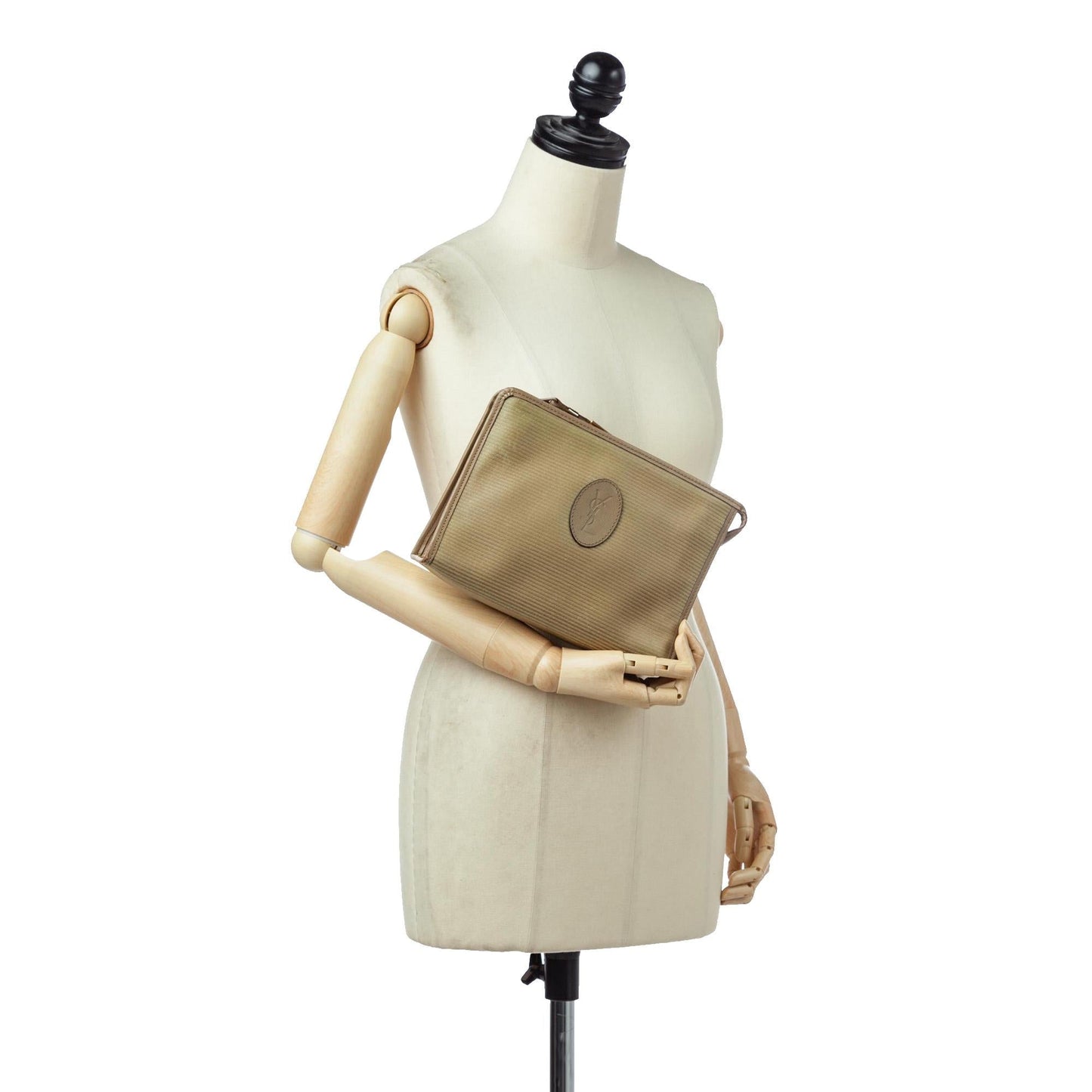 Saint Laurent Canvas Clutch Bag (SHG-31504