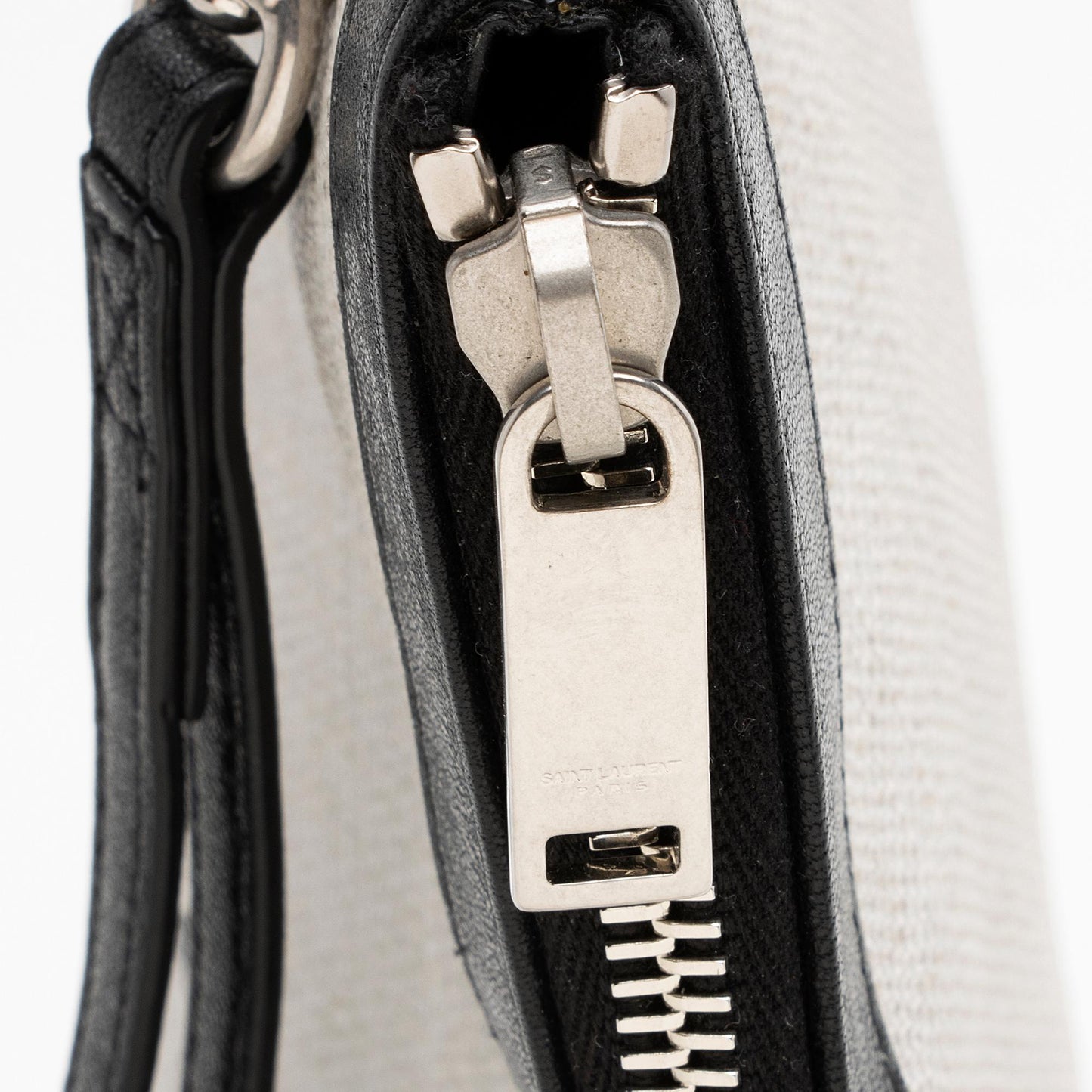 Saint Laurent Canvas Leather Rive Gauche Pouch 22268