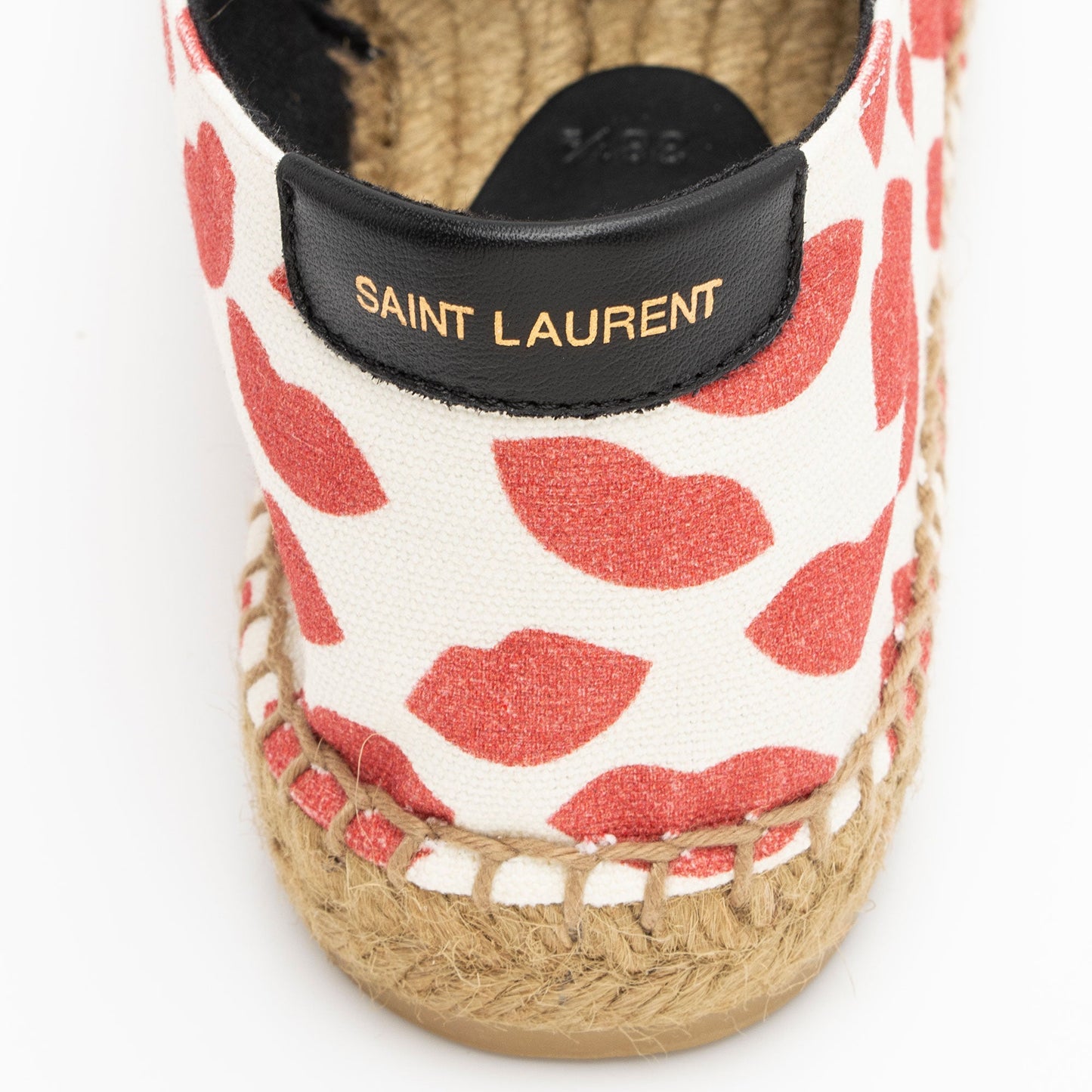 Saint Laurent Canvas Lip Print Espadrilles - Size 8.5 / 38.5 rDUAGs