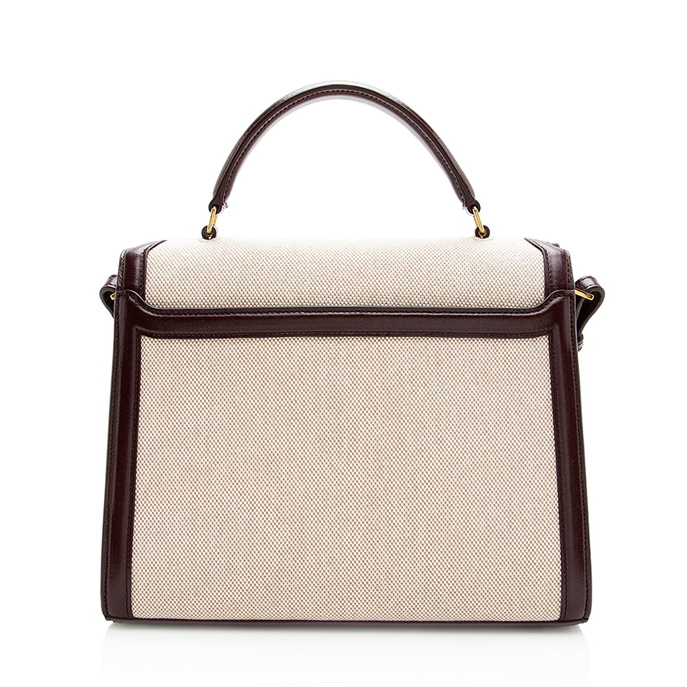 Saint Laurent Canvas Monogram Cassandra Shoulder Bag 19526