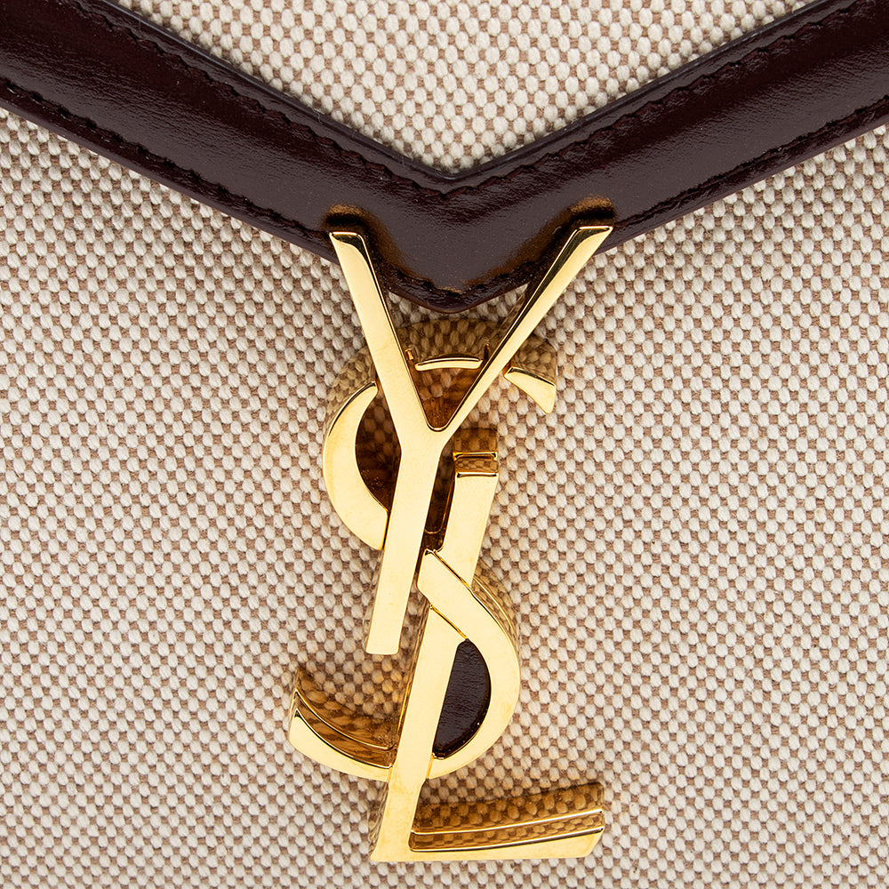 Saint Laurent Canvas Monogram Cassandra Shoulder Bag 19526