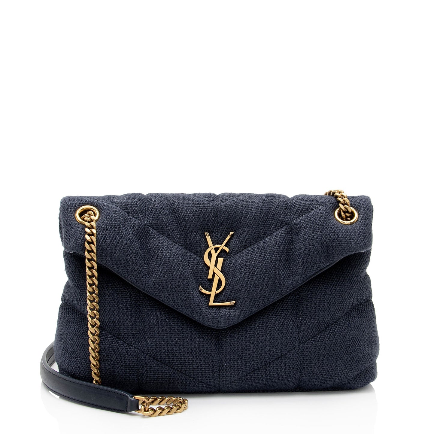 Saint Laurent Canvas Monogram Puffer LouLou Small Shoulder Bag XqWUzx